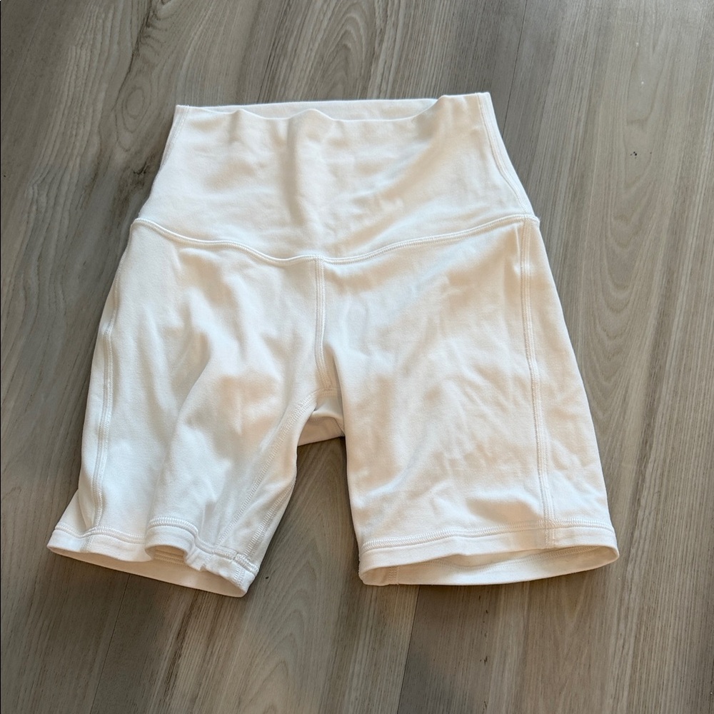 lululemon athletica White Bike Shorts